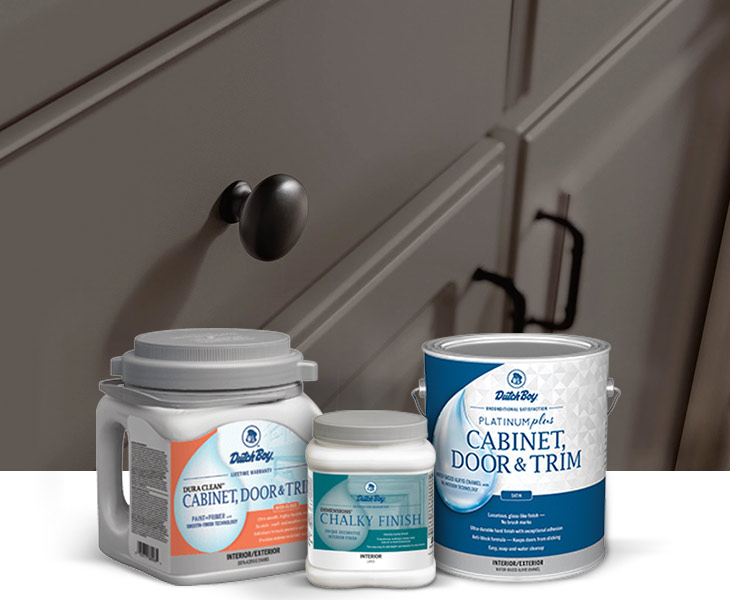 Drawer. One-gallon can Dura Clean Cabinet, Door & Trim and can Platinum Plus Cabinet, Door & Trim, Eight ounce can Dimensions.